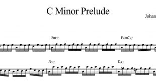 نت قطعه C Minor Prelude