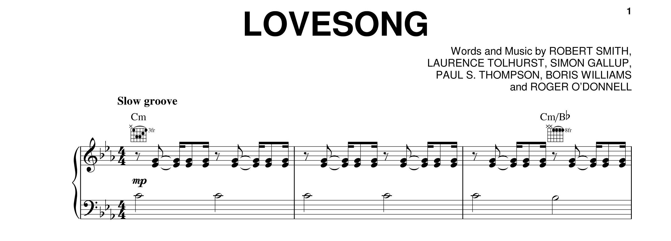نت پیانوی Love Song از ادل