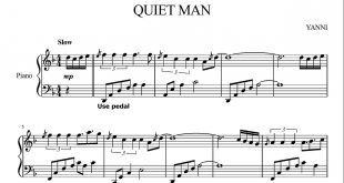 نت پیانوی QUIET MAN از یانی