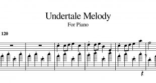 نت پیانوی Undertale Medley