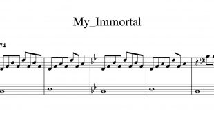 نت پیانوی آهنگ my immortal