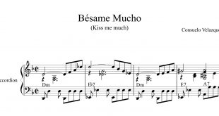 نت پیانوی قطعه Besame Mucho