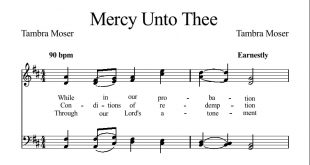 نت پیانوی قطعه Mercy Unto Thee