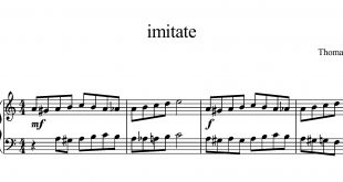 نت پیانوی قطعه imitate