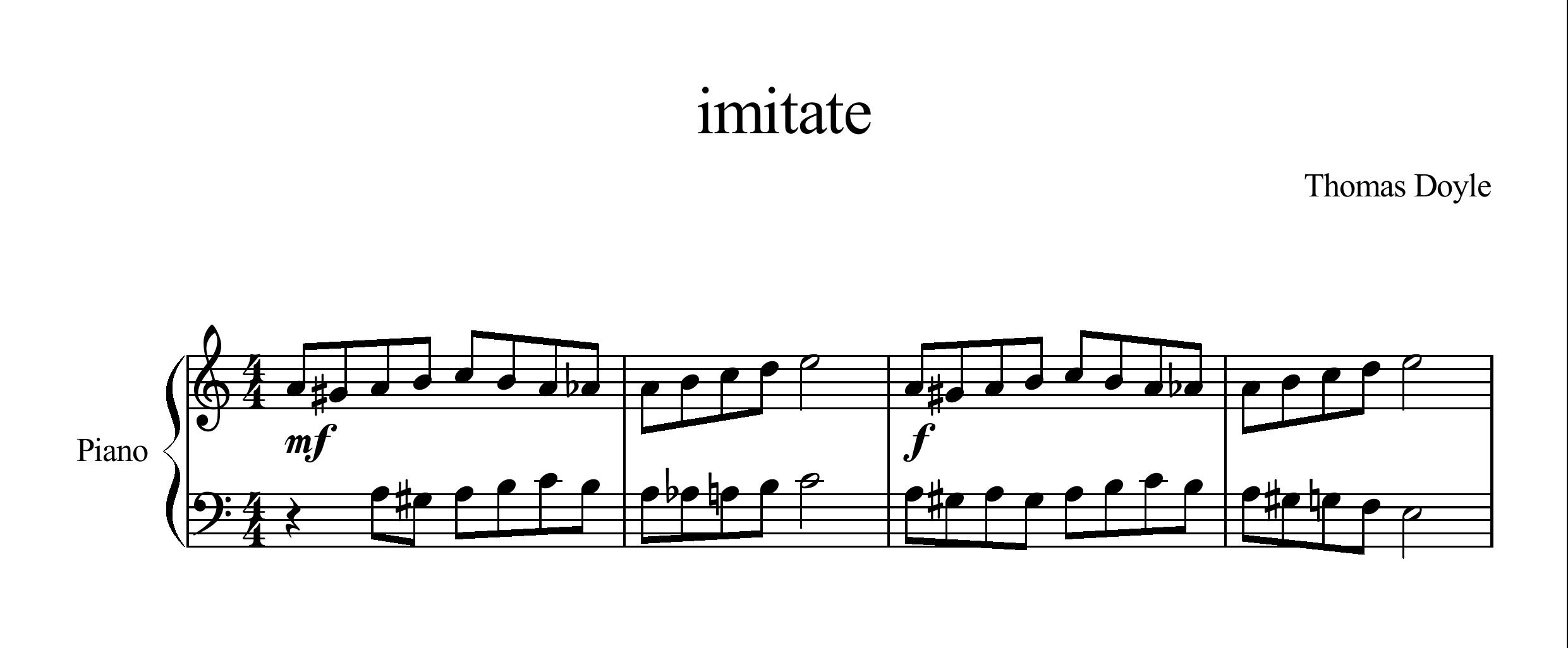 نت پیانوی قطعه imitate
