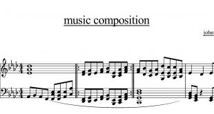 نت پیانوی قطعه music composition