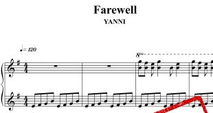 نت آهنگ Farewell new برای پیانو
