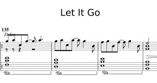 نت آهنگ Let it Go موسیقی متن انیمیشن Frozen برای پیانو