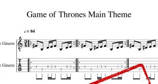 نت و تبلچر موسیقی متن سریال Game of Thrones