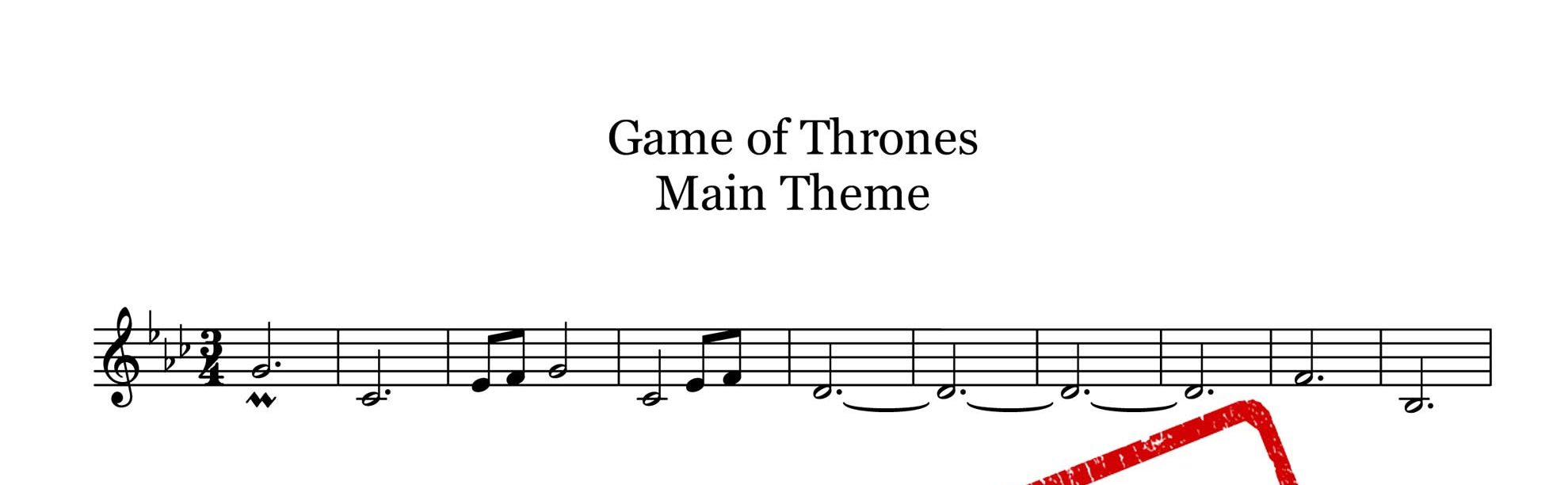 نت ویولن موسیقی سریال Game of Thrones