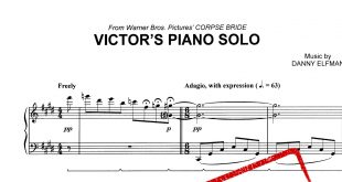 نت پیانو قطعه Victor's piano solo