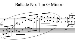 نت پیانوی Ballade No 1 in G minor chopin