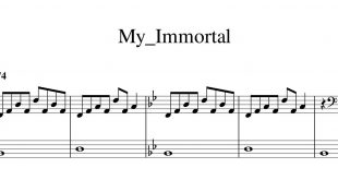 نت پیانوی My Immortal