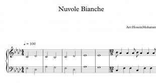 نت پیانوی Nuvole Bianche