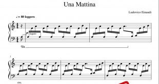 نت پیانوی Una Mattina
