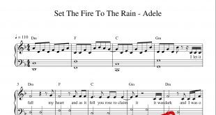 نت پیانوی آهنگ Set The Fire To The Rain