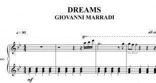 نت پیانوی آهنگ رویاها DREAMS