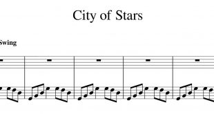 نت پیانوی شهر ستاره ها city of stars