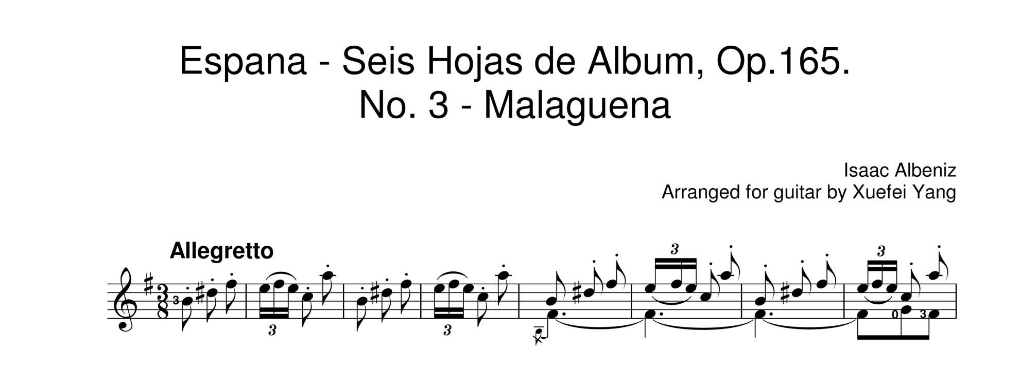 نت گیتار Espana Malaguena III