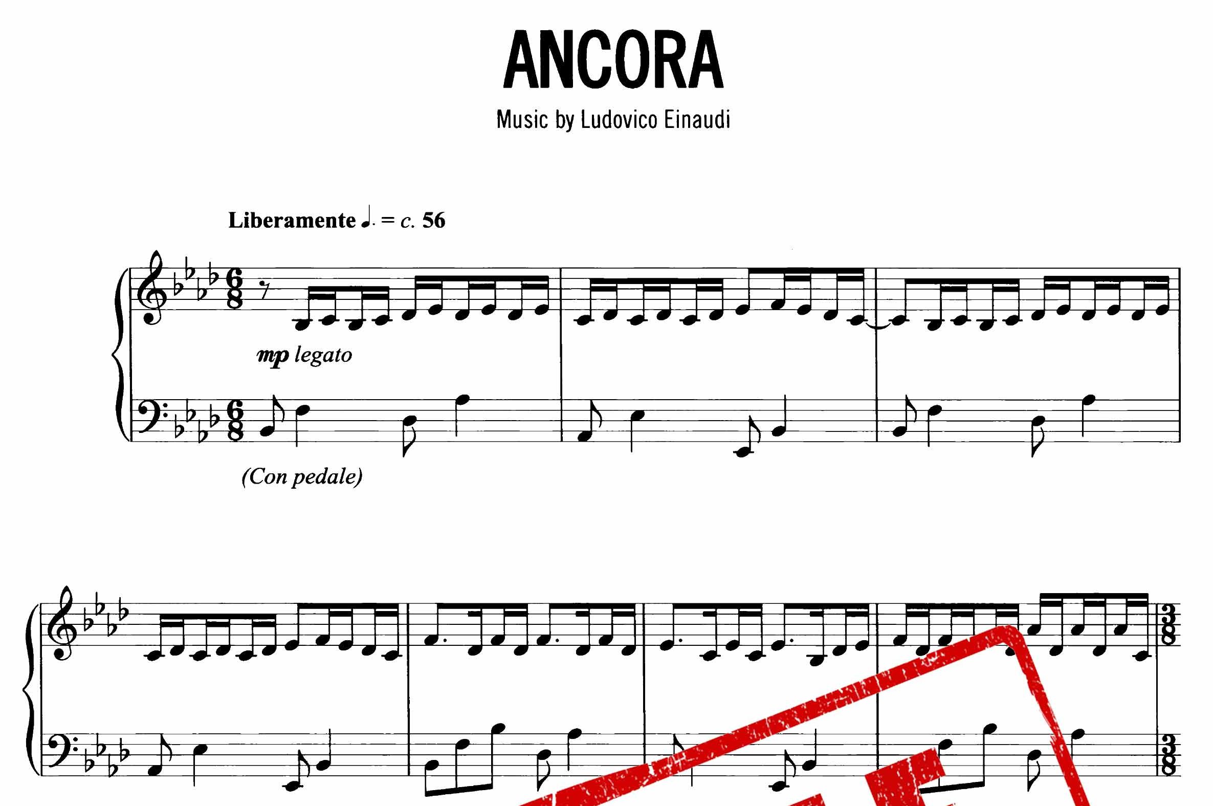 نت پیانوی Ancora از لودویکو اناودی