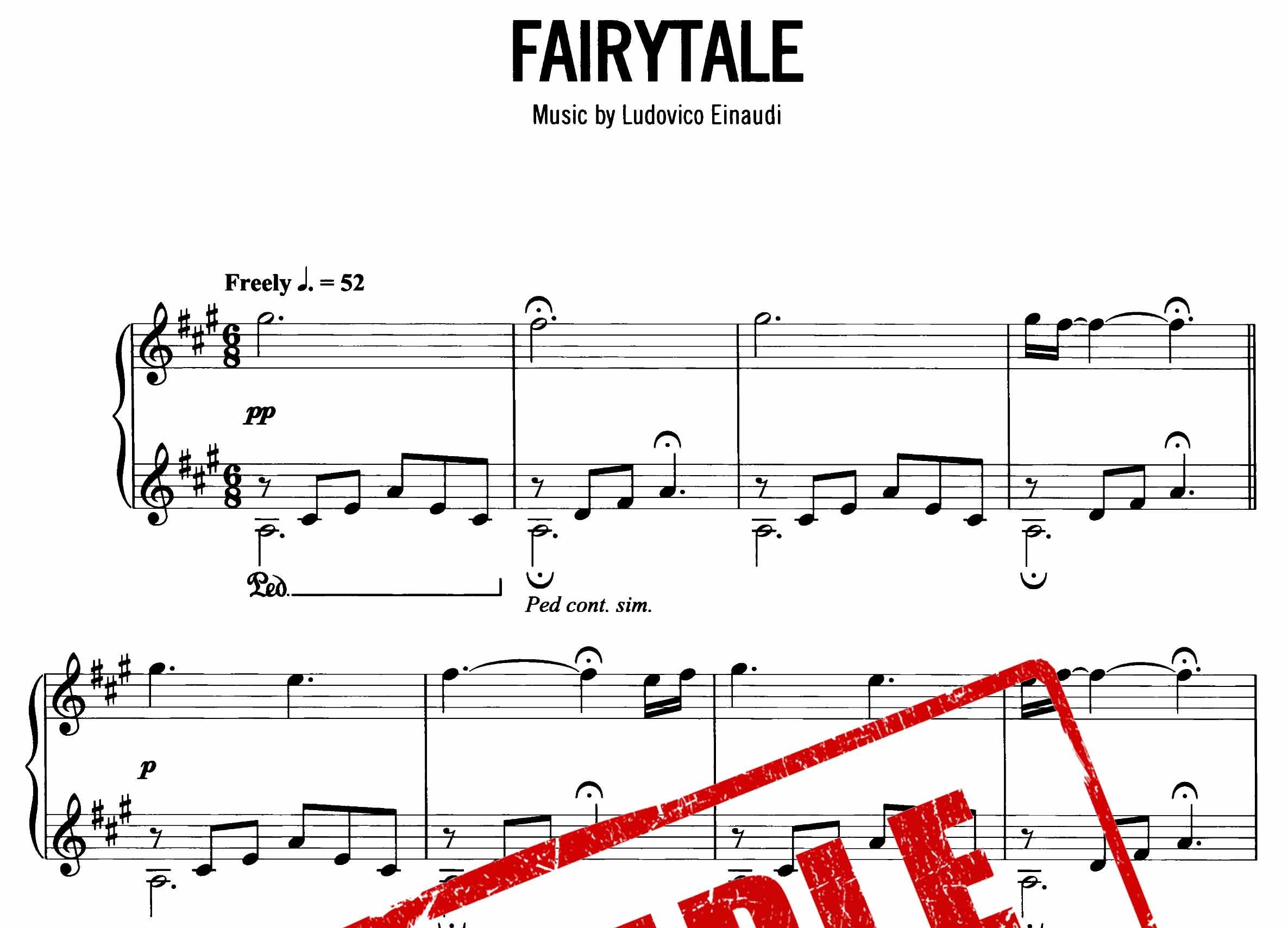 نت پیانوی Fairytale از لودویکو اناودی