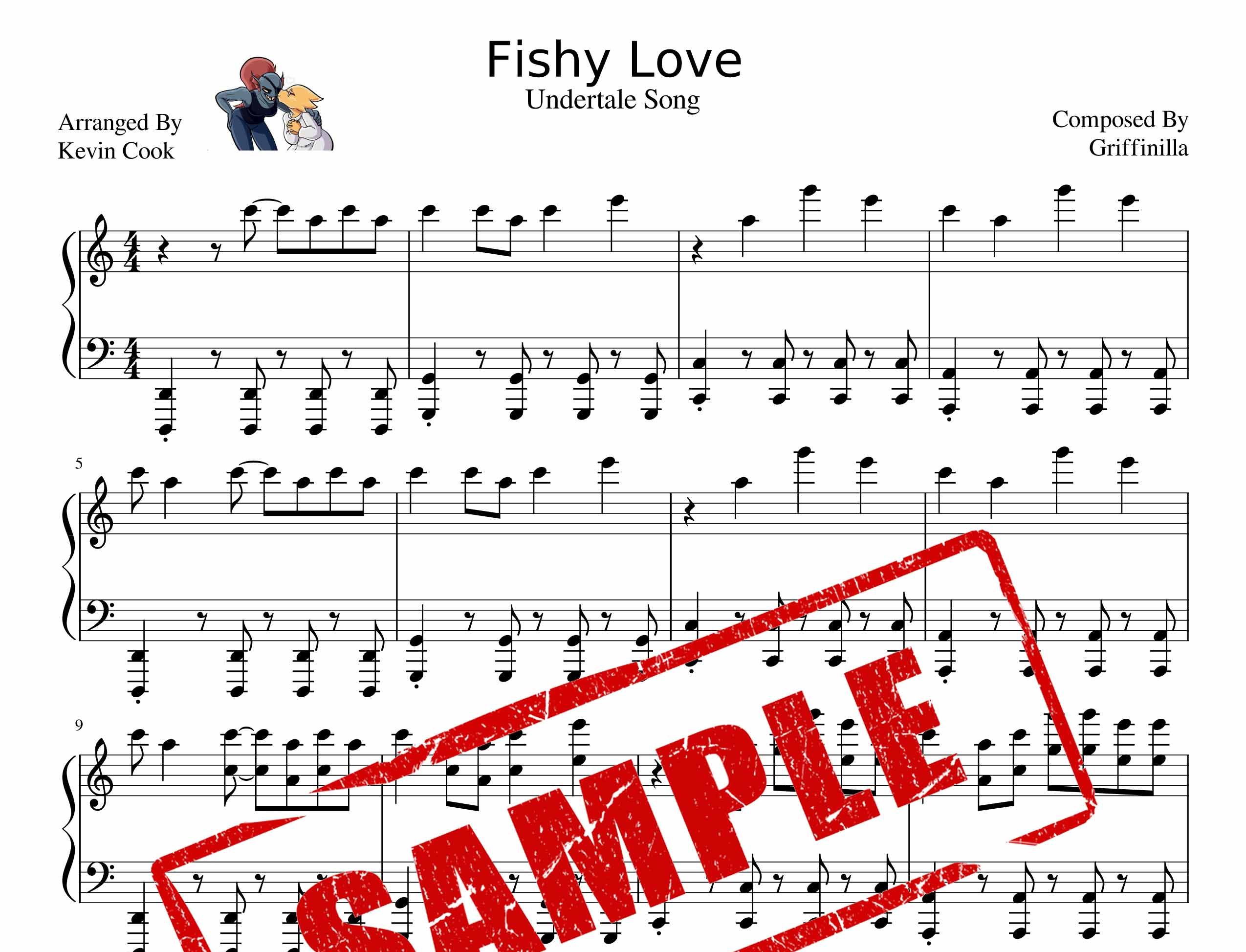نت پیانوی قطعه Fishy Love