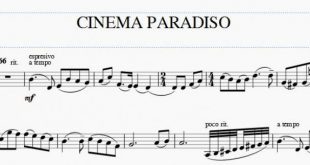 نت ویولن نت ویولن موسیقی فیلم Cinema Paradiso برای نوازندگان متوسط | نت ویولن انیو موریکونه