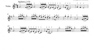 نت ویولن ویالون موسیقی متن سریال ایزل برای نوازندگان متوسط | نت ویولن تویگار ایشیکلی