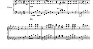 نت پیانو درویش از اکبر گلپایگانی برای نوازندگان متوسط | نت پیانو جهانبخش پازوکی