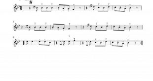 نت سنتور رنگ یاقوتی (آذری) برای نوازندگان متوسط | نت سنتور موسیقی فولکلور