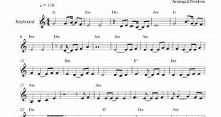 نت کیبورد آهنگ شب آخر از داریوش به مربوط به هر میزان برای نوازندگان متوسط | نت کیبورد فرید زلاند
