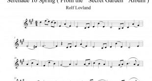 نت ویولن Serenade To Spring از مجموعه secret garden برای نوازندگان متوسط | نت ویولن رولف لولند