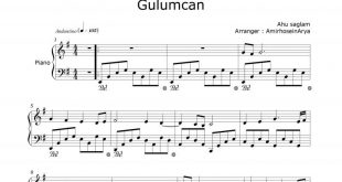 نت پیانو Gulumcan از ahu saglam برای نوازندگان متوسط | نت پیانو آهو ساگلام