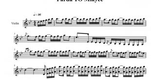نت ویولن فردا تو می آیی از هوشنگ عقیلی برای نوازندگان متوسط | نت ویولن جهانبخش پازوکی