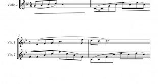 نت ویولن آهنگ نوستالوژی برای دو نوازی ویولن از ریچارد کلایدر من برای نوازندگان مبتدی | نت ویولن ریچارد کلایدرمن