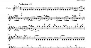 نت ویولن شیرین جان برای نوازندگان متوسط | نت ویولن هاشم ربیعی