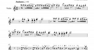 نت ویولن گل پامچال برای نوازندگان متوسط | نت ویولن محمدرضا علیقلی