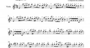 نت ویولن آدما از آدما زود سیر میشن برای نوازندگان متوسط | نت ویولن حسن لشگری
