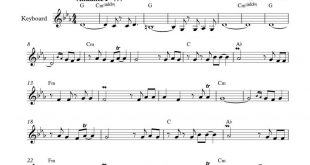 نت کیبورد آهنگ اجازه از داریوش به برای نوازندگان متوسط | نت کیبورد واروژ هاخباندیان