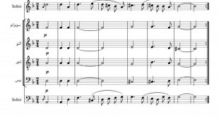 نت وکال ساقی نامه برای همخوانی سوپرانو و باس و همراهی کرال برای نوازندگان متوسط | نت وکال موسیقی فولکلور