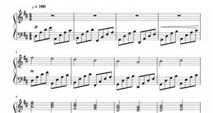 نت پیانو canon in d major از pachelbel برای نوازندگان متوسط | نت پیانو یوهان پاخلبل