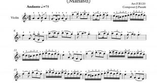 نت ویولن مگیرش از من برای نوازندگان متوسط | نت ویولن جهانبخش پازوکی