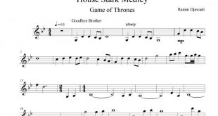 نت ویولن House Stark Medley از سریال game of thrones برای نوازندگان متوسط | نت ویولن رامین جوادی
