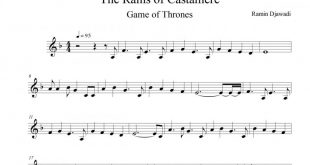 نت ویولن The Rains of Castamere از سریال game of thrones برای نوازندگان متوسط | نت ویولن رامین جوادی