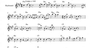 نت کیبورد آهنگ به رسم یادگار به برای نوازندگان متوسط | نت کیبورد محسن چاوشی