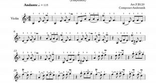 نت ویولن آشتی برای نوازندگان متوسط | نت ویولن آندرانیک آساطوریان