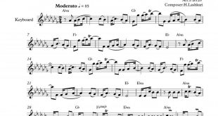 نت کیبورد آهنگ نگاهم کن به برای نوازندگان متوسط | نت کیبورد حسن لشگری