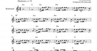 نت کیبورد آهنگ دوست داشتم به برای نوازندگان متوسط | نت کیبورد محسن چاوشی