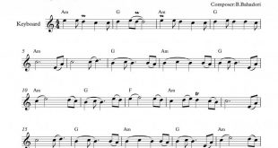 نت کیبورد آهنگ چند متر مکعب عشق به برای نوازندگان متوسط | نت کیبورد بنیامین بهادری