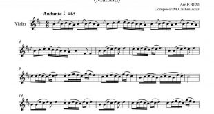 نت ویولن اسیر (از نگاهت عاقبت رخ بردم) برای نوازندگان متوسط | نت ویولن منوچهر چشم آذر